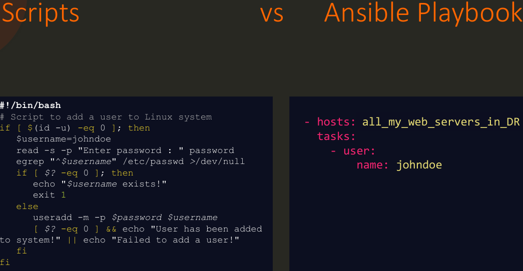 Scripts vs Ansible Playbook